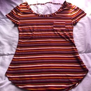 striped stretchy blouse